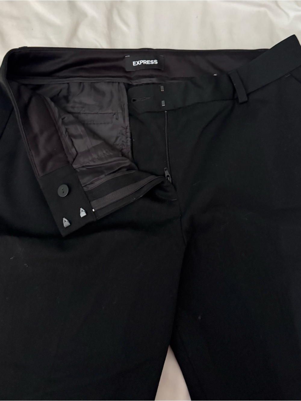 Express Columnist Barely Boot Dress Pants Black Stretch Mid Rise Size 10R